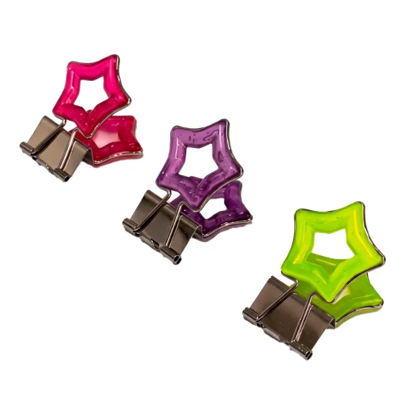 Prendedor De Papel Estrela Watts Metal 3,2x6,2cm (MP)