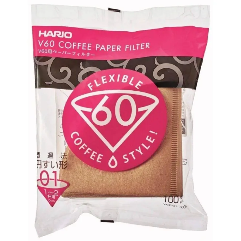 Filtro Hario V60 Natural 100 unidades Tamanho 02 Filtro Natural para Coador Hario V60 Tamanho 02 - 100 unidades Filtro Hario V60 Natural 100 unidades Tamanho 01 Filtro Natural para Coador Hario V60 Tamanho 01 - 100 unidades