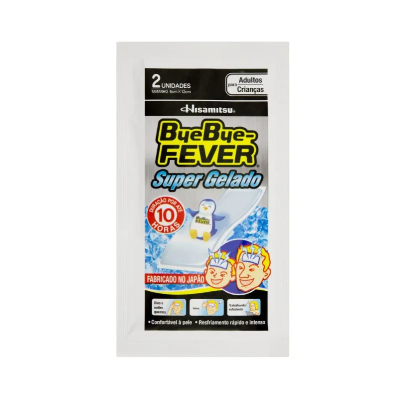 Bye Bye-Fever Super Gelado 5cm x 12cm 2 Adesivos - Hisamitsu