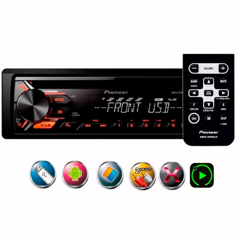 Cd Player Pioneer Deh-X1980Ub 1Din Usb Frontal Mixtrax