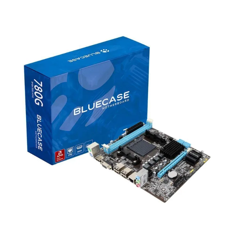 Placa Mãe Bluecase Amd Rs780 Matx Socket Am3+ Ddr3 Bmba780g-a2hg