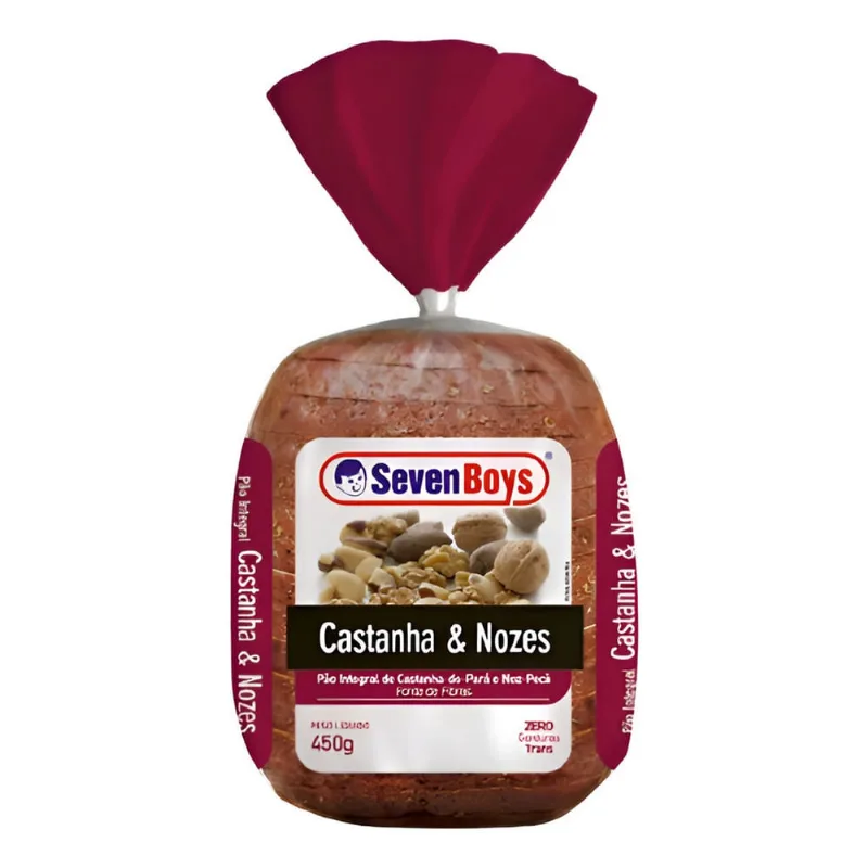Pão Integral Castanha & Nozes Seven Boys Pacote 450g
