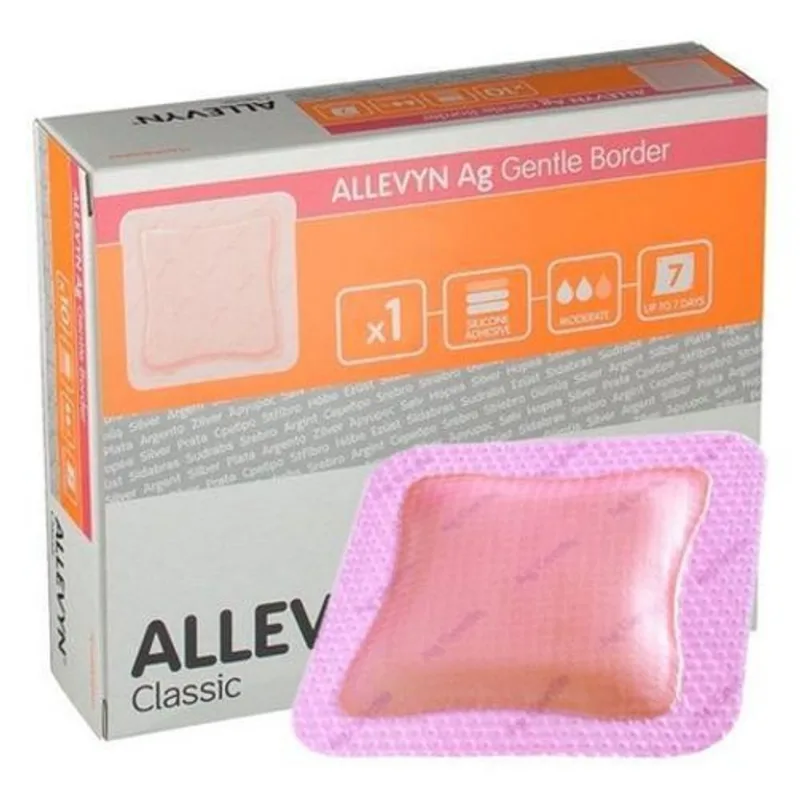 Curativo Allevyn Gentle Border Ag 80804050240 - Absorvente Com Prata E Silicone