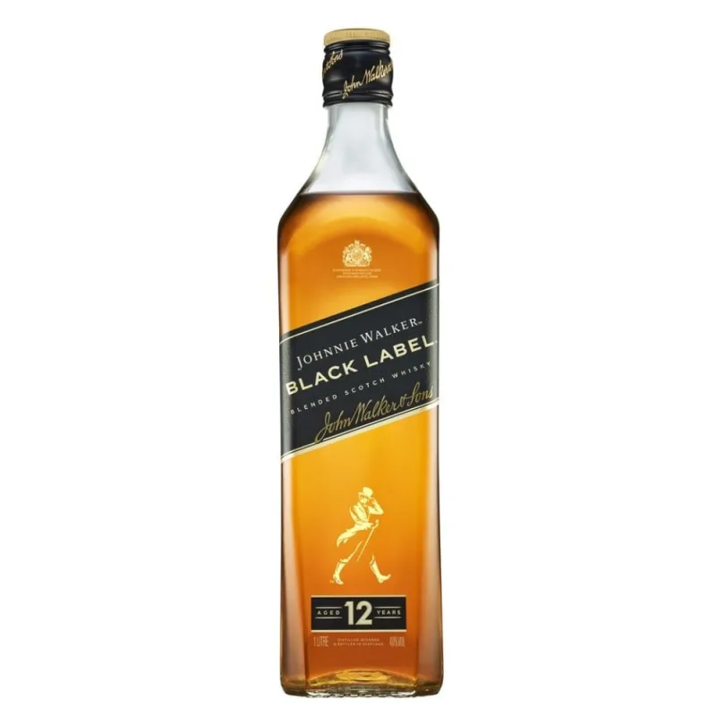 WHISKY JOHNNIE WALKER BLACK LABEL 1LT - JOHNNIE WALKER