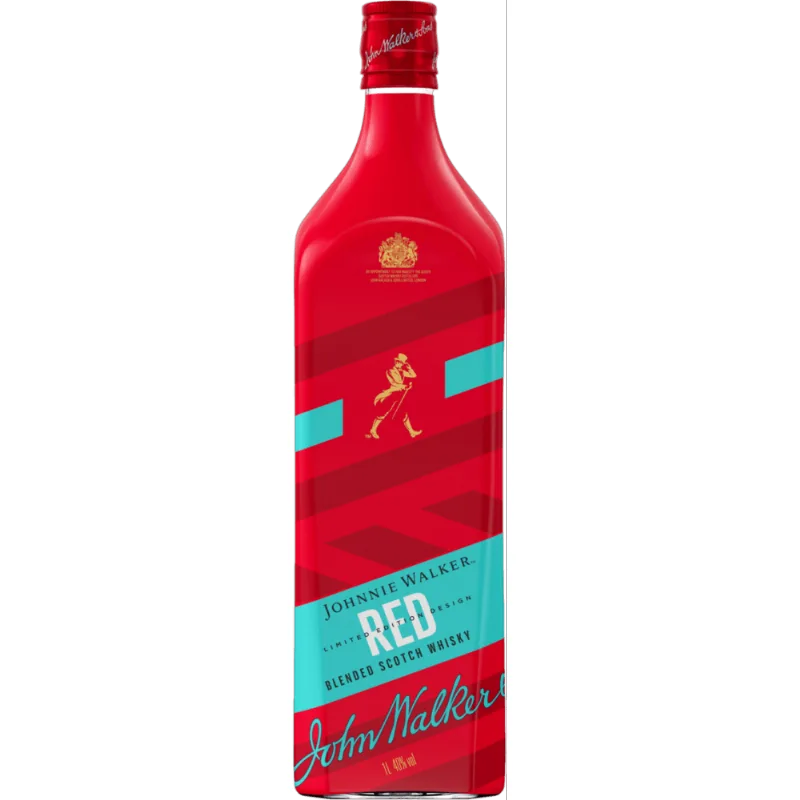 Whisky Escocês Blended Red Label Johnnie Walker Garrafa 1l Edição Limitada