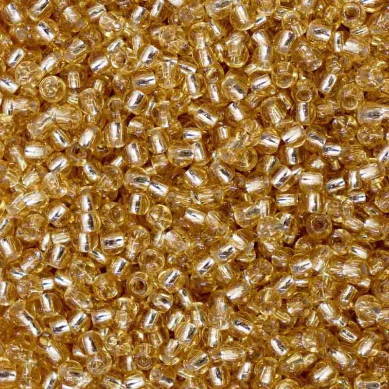 Miçangão Premium Com Miolo Prata 3.6Mm (6/0) Em Vidro Com 450G Gy11 - Mel Claro 11