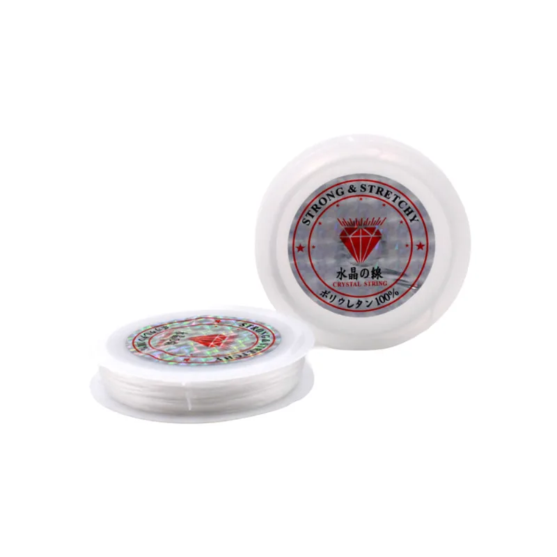Fio Elastico Lastex Strong E Stretchy 1.0Mm Com 10 Rolos De 10M Cristal Transparente