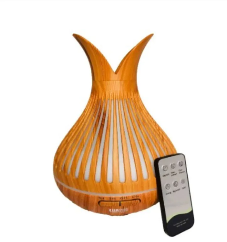 Umidificador e Aromatizador de Ar c/Led color e controle 500ml - Lelong