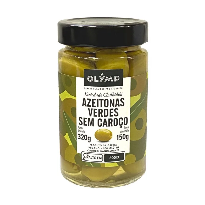 Azeitona Verde Sem Caroço Olymp 150g - Não Informado