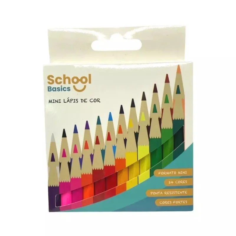 Lápis de Cor Mini 24 Cores School Basics Caixa Compacta - Não Disponível