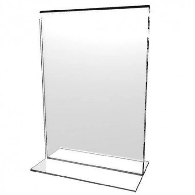 Display ou Porta Folha em Formato de Invertido T em Acrílico Transparente A6 10 x 15 cm Vertical
