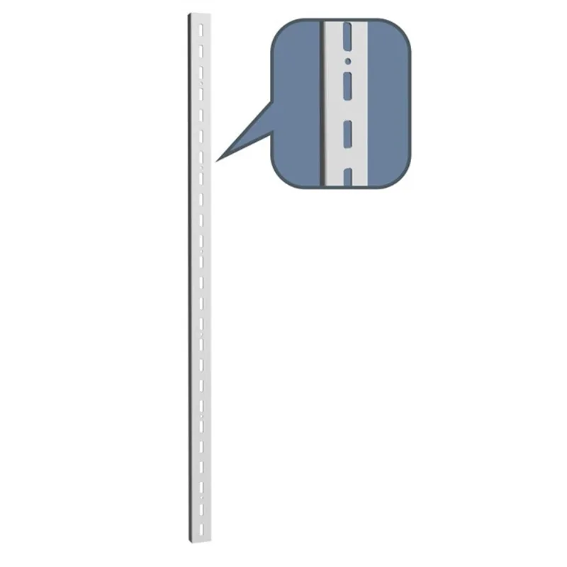 Trilho p/ Cremalheira c/ furação simples 2,00m Branco - Cód. 8732