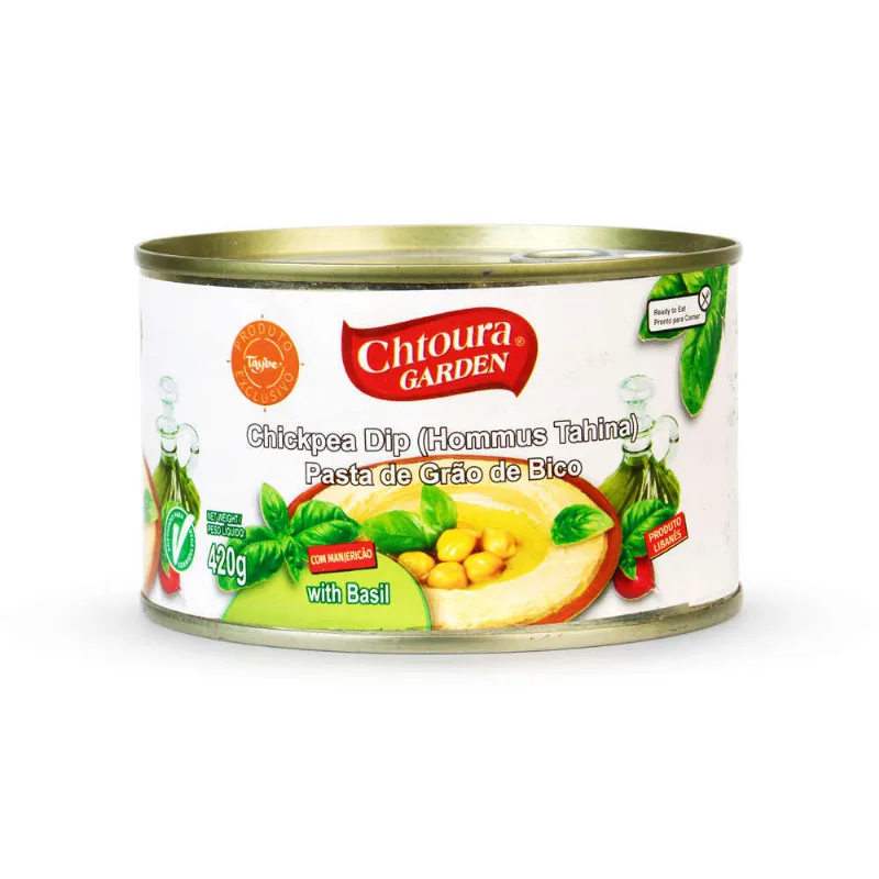 Hommus com Manjericão Libanês Chtoura Garden 420g