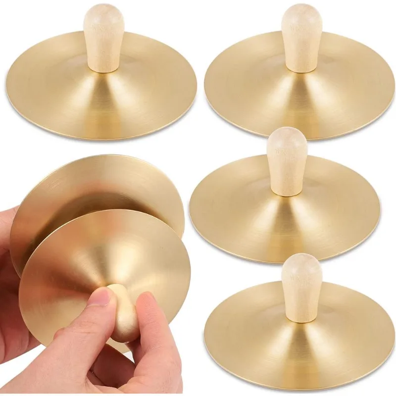 2 Pares De Pratos De Dedo De 35 Polegadas Dança Do Ventre Dedo Cymbal Wi
