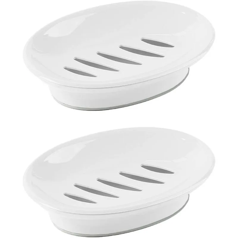 2-Pack Sabonete Prato com Dreno Sabão Porta Sabão de Fácil Limpeza S