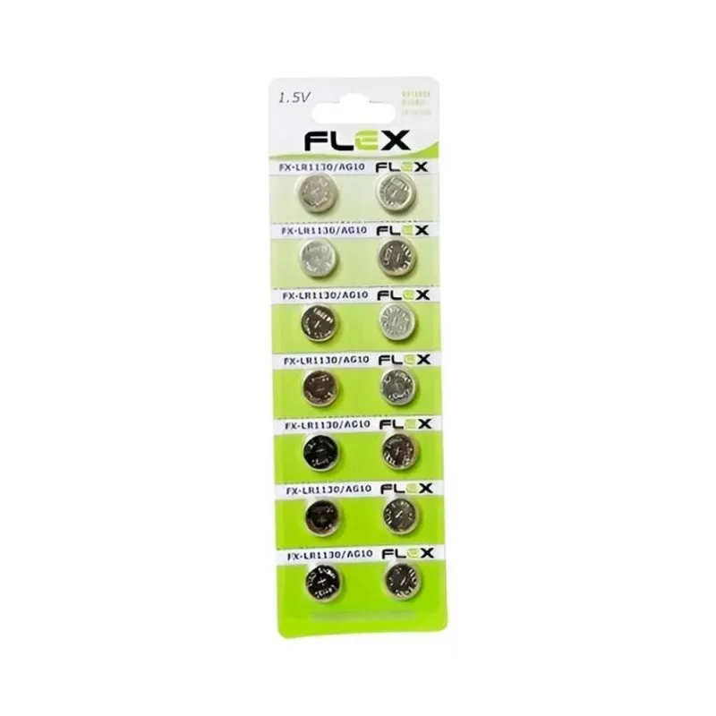 Bateria Botão 2 Flex LR1130 Cartela com 14 Unidades para Relógios - OUTRAS