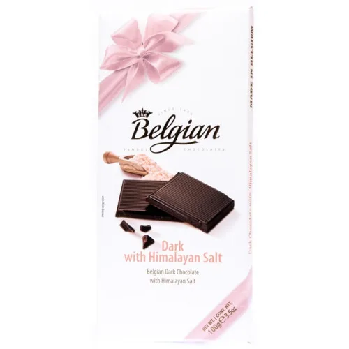 Tablete Chocolate Amargo Sal Himalaya 100g Belgian - BELGIAN