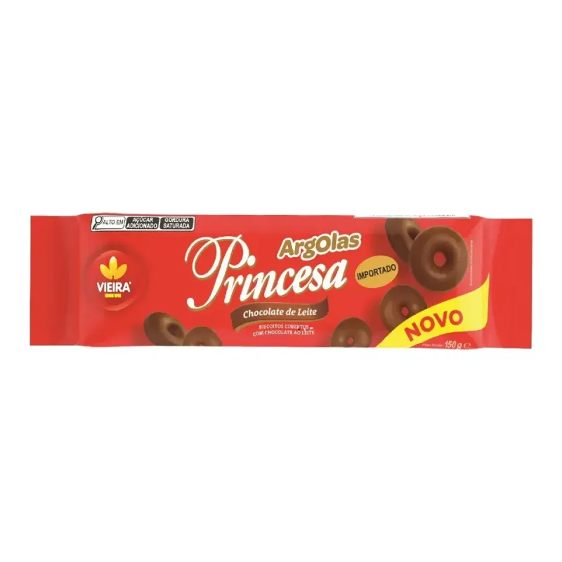 Biscoito Argolas Vieira Chocolate 150g - Vieira