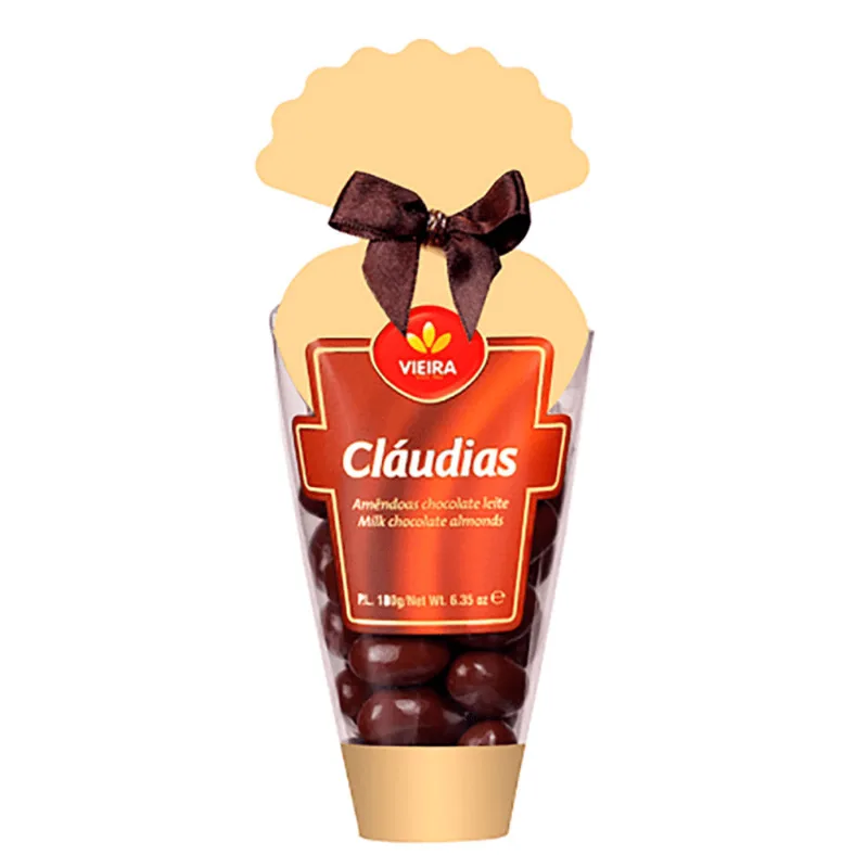 Amêndoa Portuguesa Cláudias com Cobertura de Chocolate ao Leite 180g