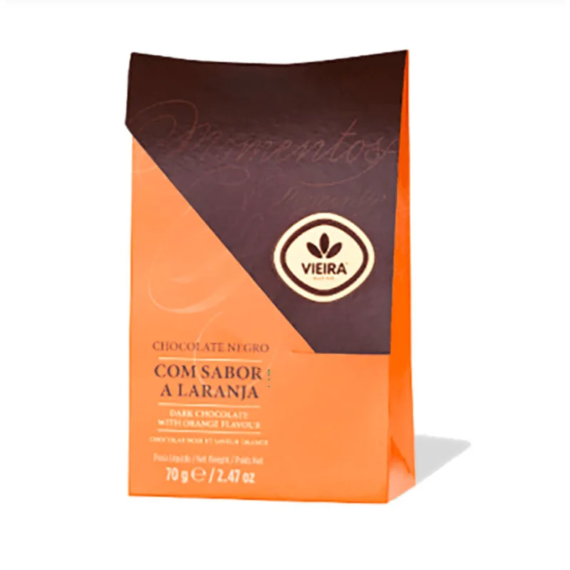 Chocolate Português Vieira Sabor Laranja Caixa 70g