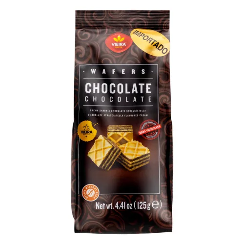 Waffer Cacau Chocolate Vieira 100gr