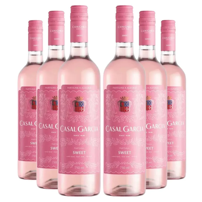 Kit 6 Vinho Português Casal Garcia sweet Rosé, 6x750ml