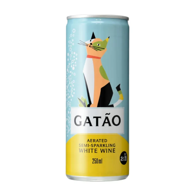 Vinho Português Gatão Frisante 9% Branco Lata 250ml