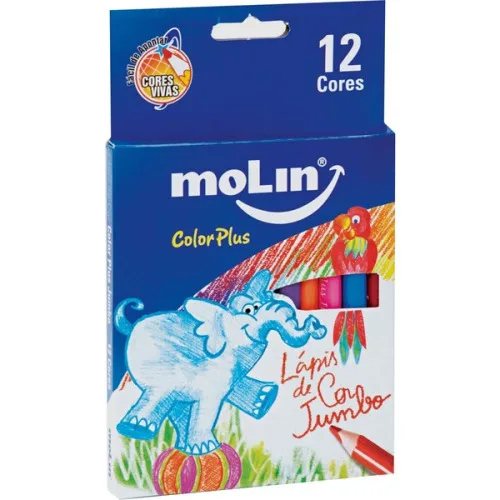Molin Color Plus Jumbo 12 Cores - MOLIN