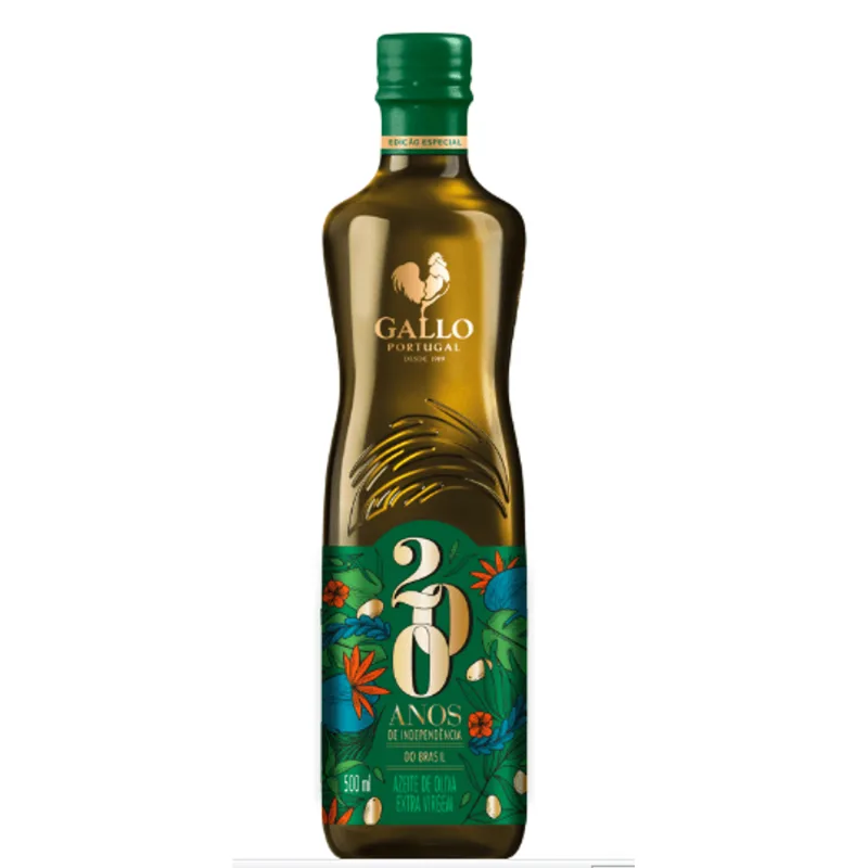Azeite de Oliva Extra Virgem Português Gallo Vidro 500ml Edição Especial 200 Anos de Independência do Brasil