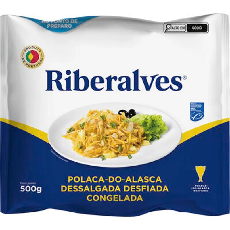 Polaca Desfiada Riberalves Congelada 500g