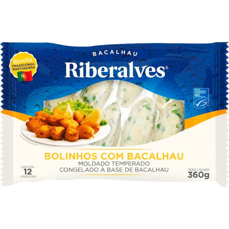Bolinho de Bacalhau Riberalves Congelado 360g