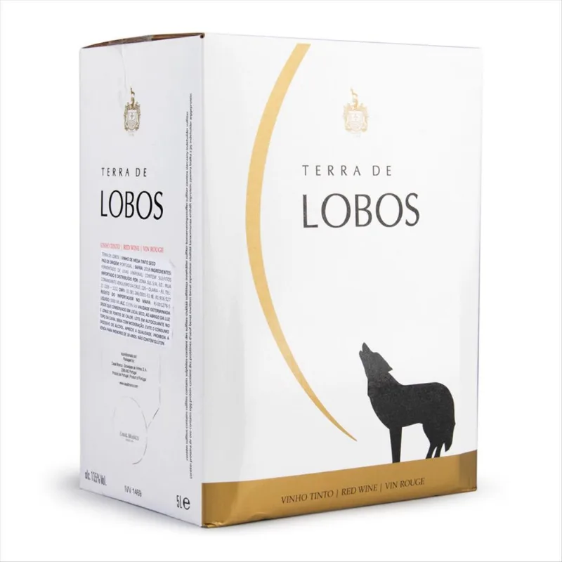 Vinho Tinto Português Terra de Lobos Ecobag 5 L