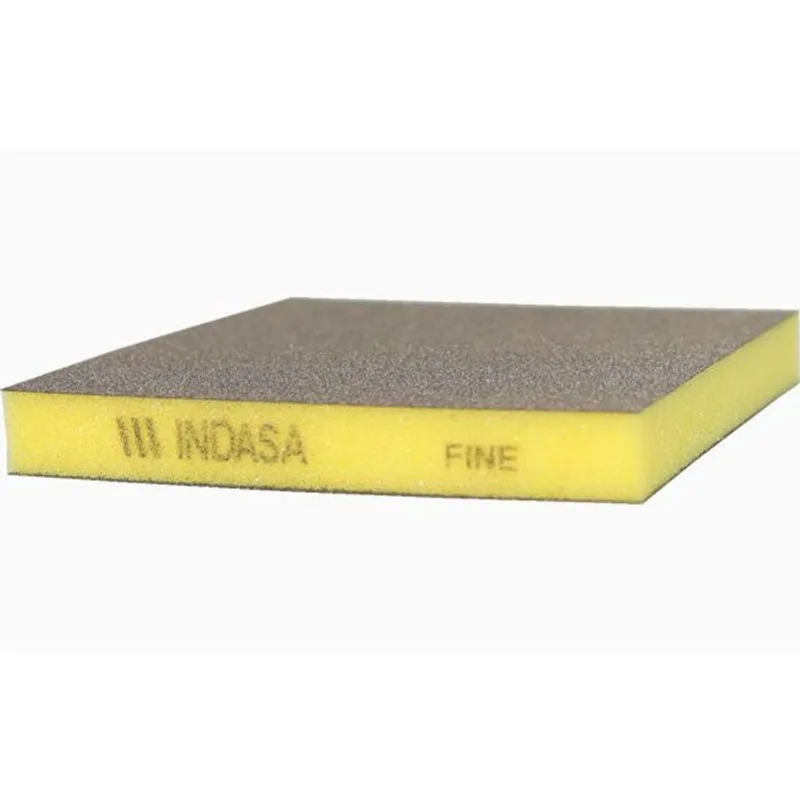 Esponja De Lixa Auto Dupla Face Amarelo Fina Indasa