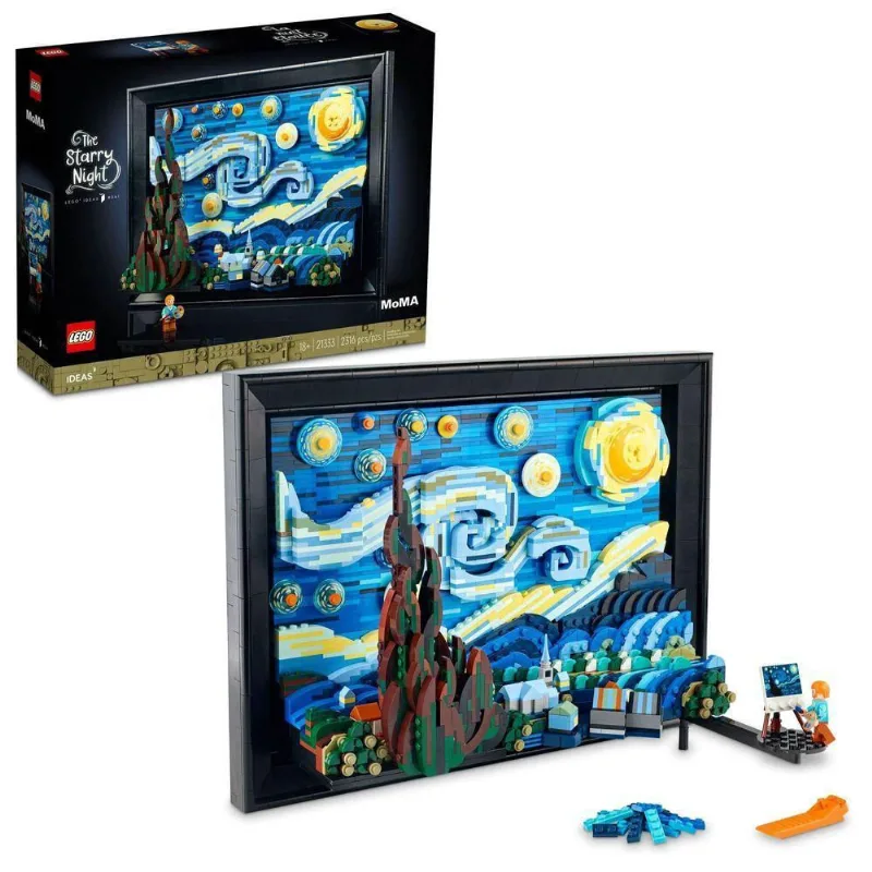 Lego Ideas Van Gogh: Noite Estrelada Arte 3d Decorativa