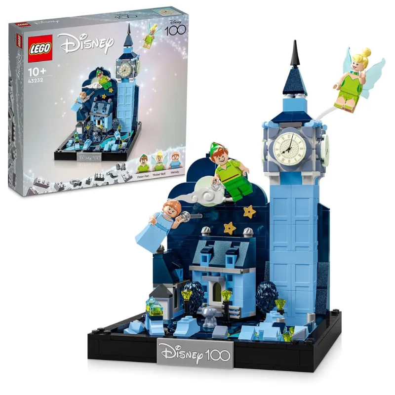Bloco de construção de brinquedo lego Disney Peter Pan & Wendy's Flight