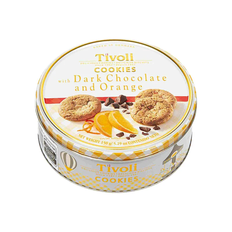 Cookies Dark Chocolate e Laranja Tivoli 150g - Tivoli