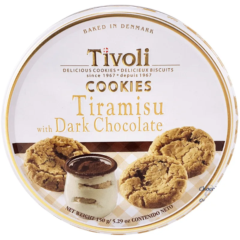 Biscoito Dinamarquês Tiramissu Dark Tivoli Jacobsens 150g
