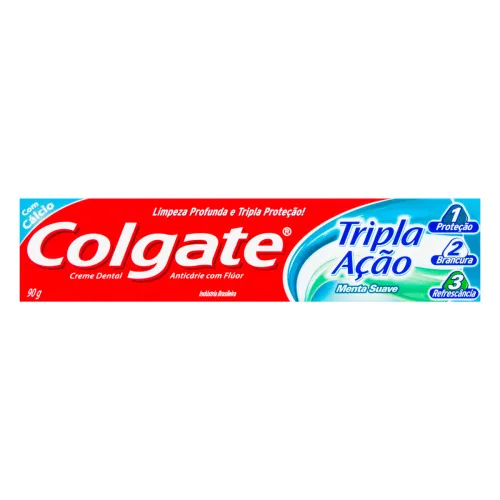 Creme Dental Menta Suave Colgate Tripla Ação Caixa 90g - COLGATE