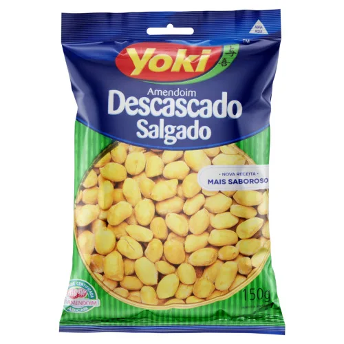 Amendoim Descascado Salgado Yoki Pacote 150g - YOKI