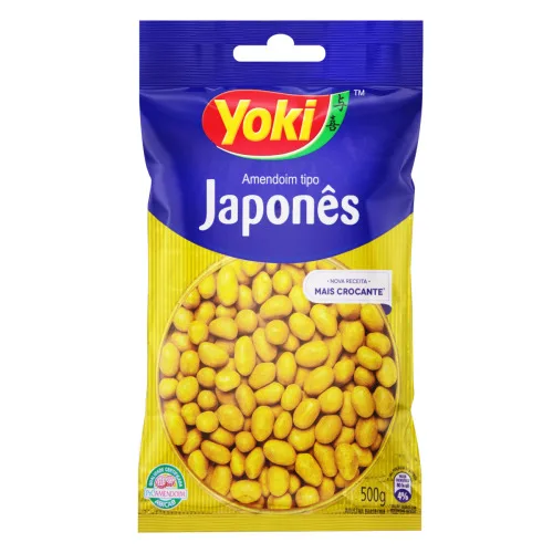 Amendoim Tipo Japonês Yoki 500g - AMENDOIM TIPO JAPONES 17.6OZ