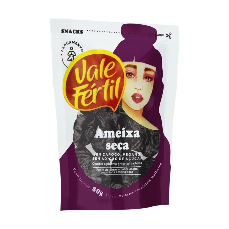 Ameixa Seca Vale Fértil Sem Semente Sache 80g - Não Informado