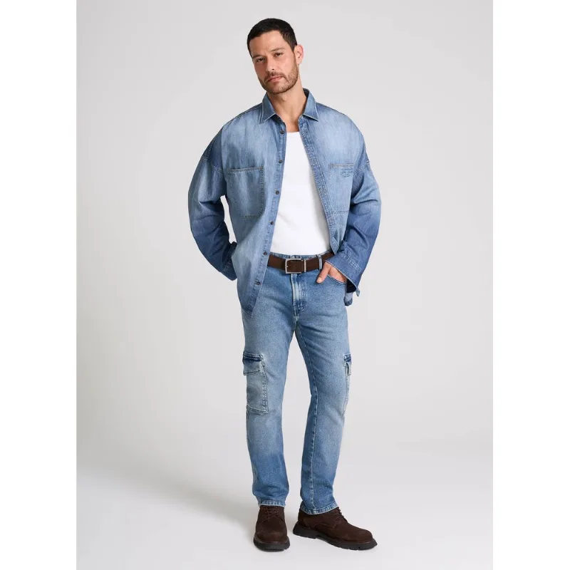 Calça Jeans Comfort Slim Cargo Brest John John Masculina 38