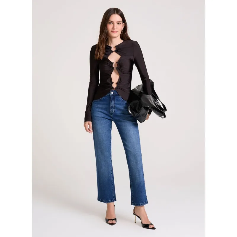 Calça Jeans Reta Conway John John Feminina 38