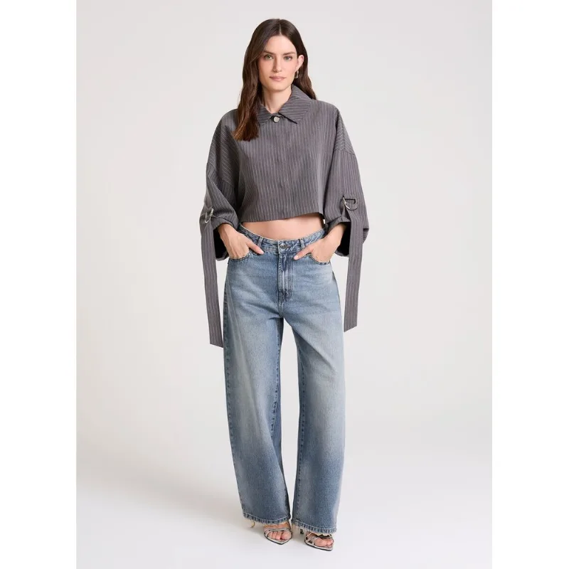 Calça Jeans Baggy Delavan John John Feminina 34