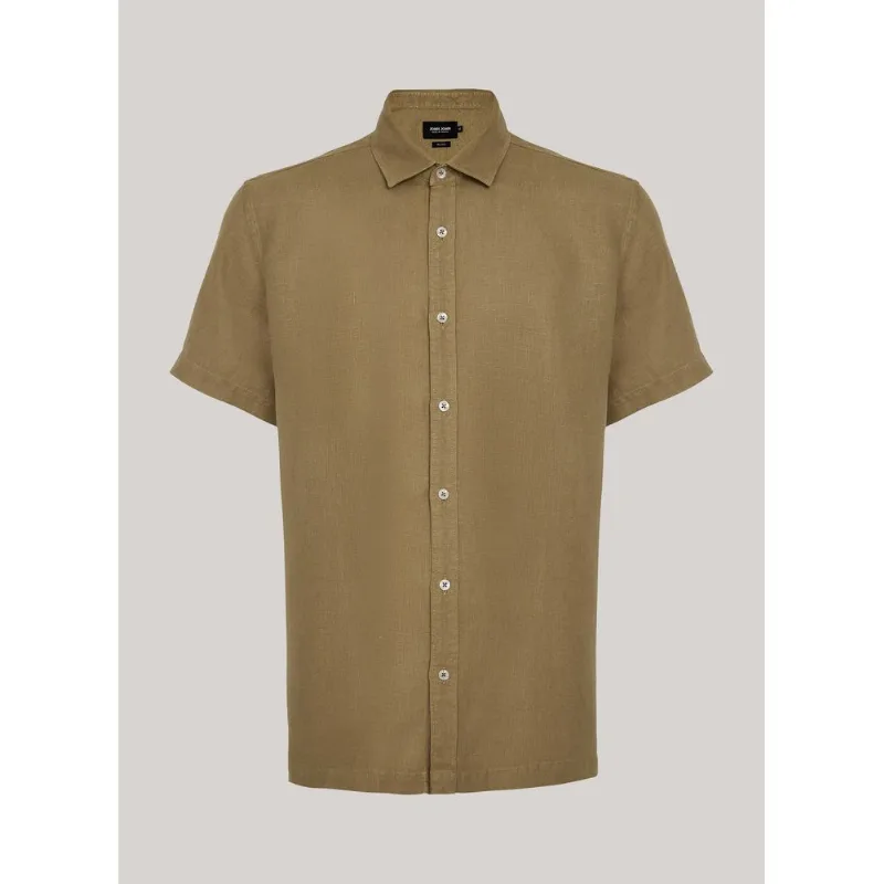 Camisa Relaxed Fit Linen Camel John John Masculina M