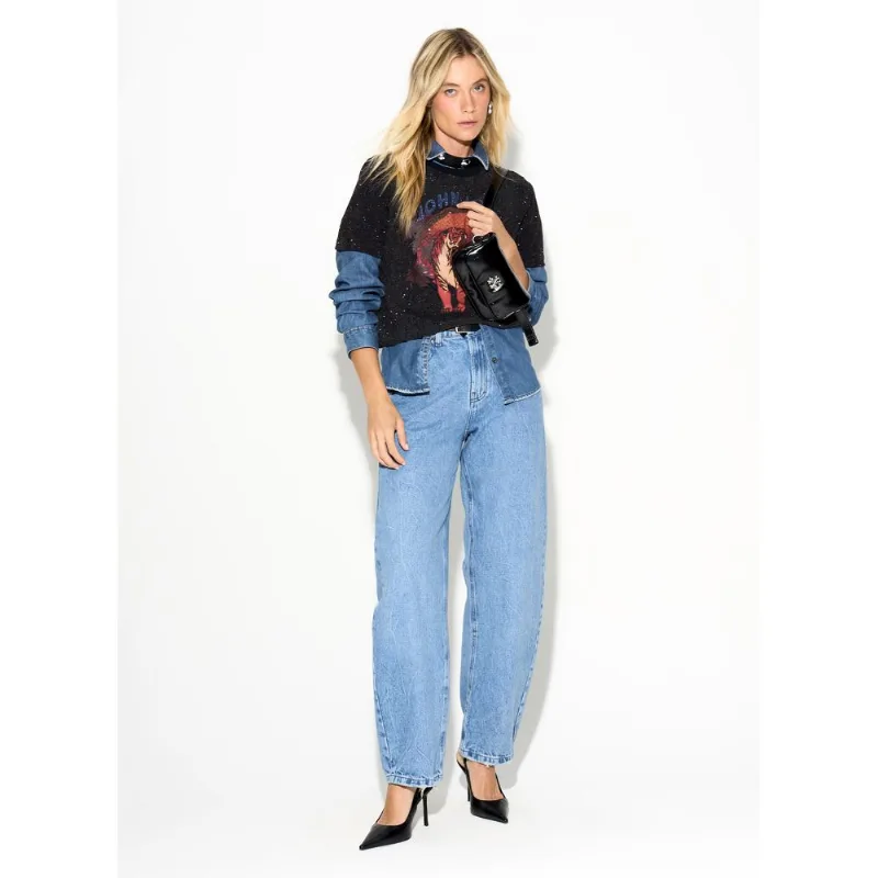 Calça Jeans Barrel Brighton John John Feminina 42