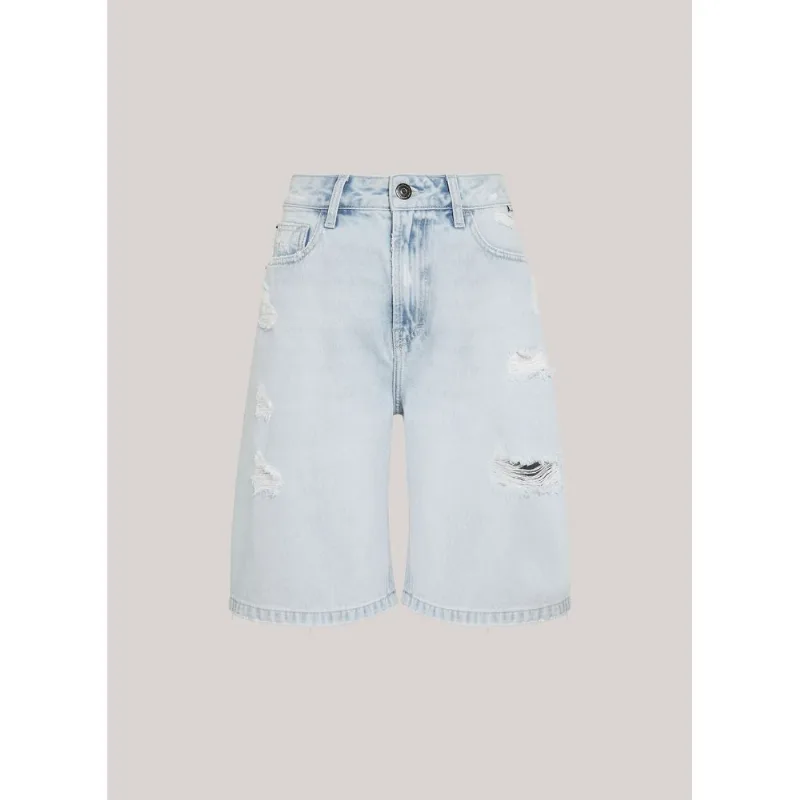 Bermuda Jeans Reta Longa Nice John John Feminina 36