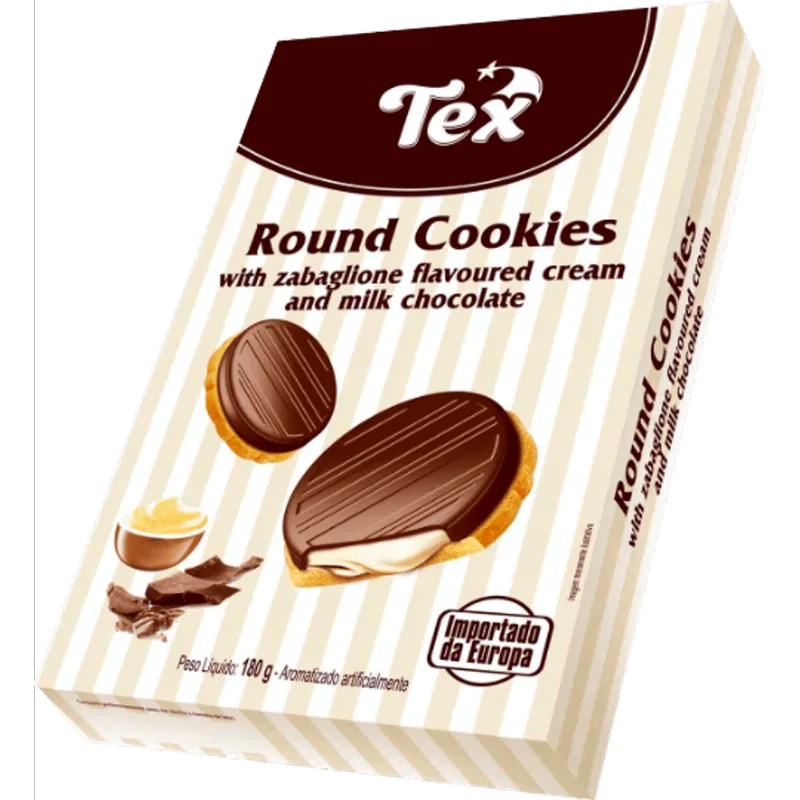Biscoito Tex Round Cookies Zabaglione 180g