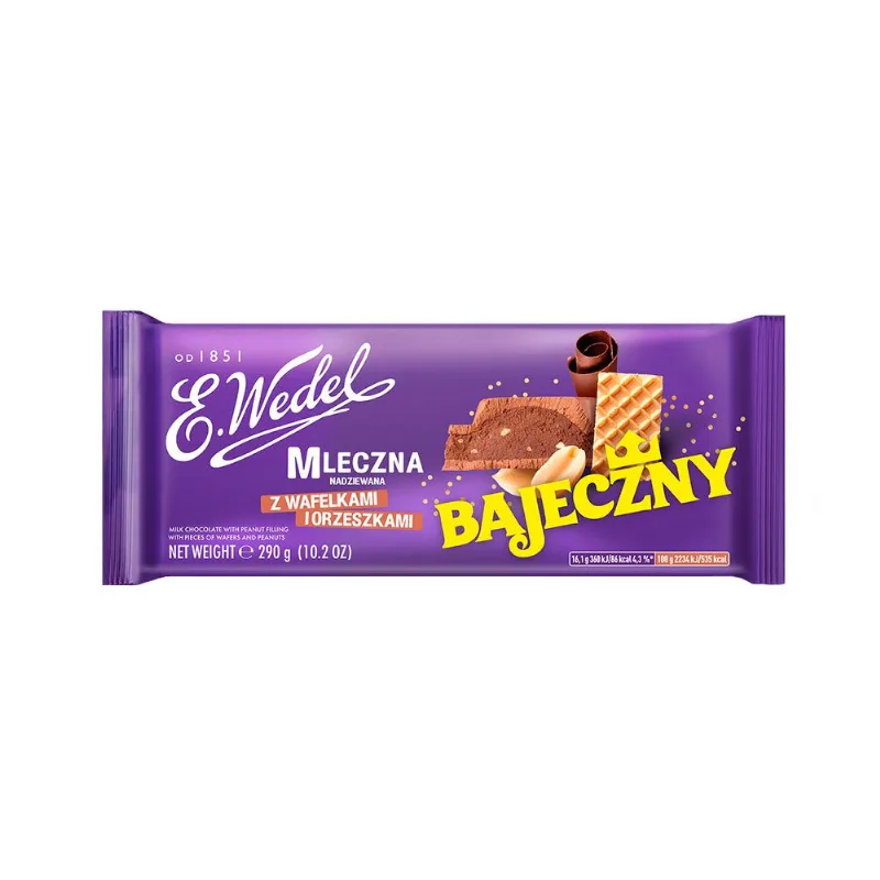 Chocolate Wafer e Amendoim 290g Wedel
