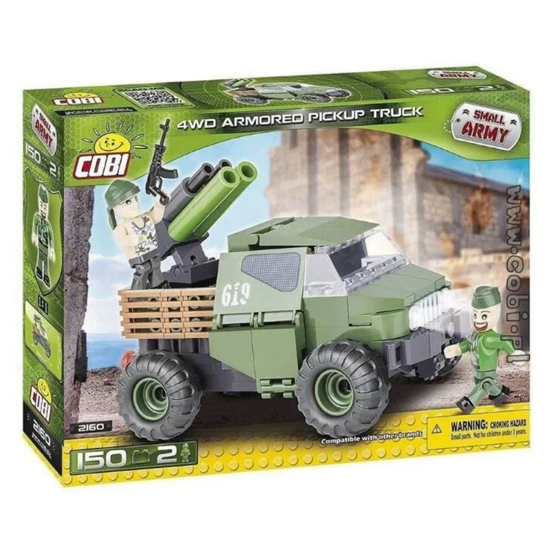 Caminhão Militar 4Wd Blindado Blocos Para Montar Com 150 Pçs